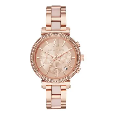 MK6560 Michael Kors Steel ChronographGilded Rose Bezel Woman