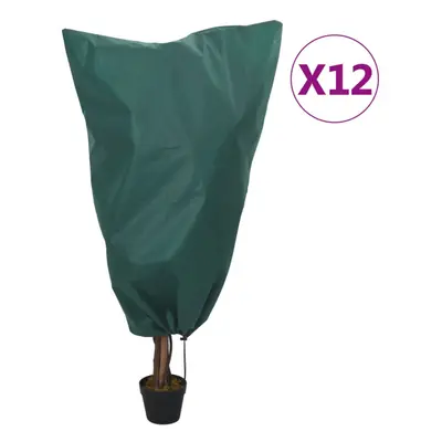 (green, 0.8 x 0.8 m/ pcs) vidaXL Plant Fleece Covers with Drawstring Garden Frost Protection g/m