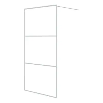 vidaXL Walk-in Shower Wall White 100x195 cm Clear ESG Glass Shower Screen