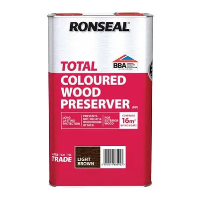 Ronseal Trade Total Wood Preserver Light Brown litre