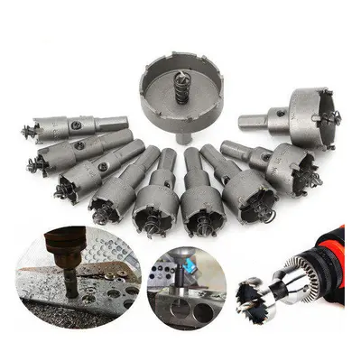 10pcs 16mm-50mm Steel Carbide Tipped Drill Bit Hole Saw Cutter