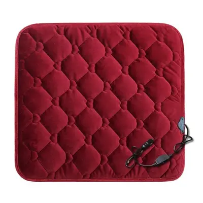 (wine Red, 2pcs) in 12V Heated Smart Multifunctional Car Seat Cushion Winter Heater