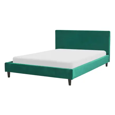 Bed FITOU x cm (EU Double) Velvet Dark Green