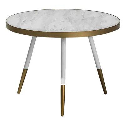 Coffee Table RAMONA Marble Effect White Marble