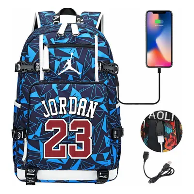 USB Large Capacity Student Schoolbag Jordan - Printed