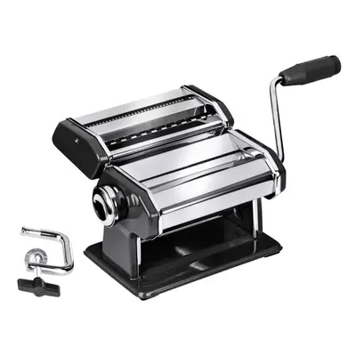 Durable Black And Chrome Pasta Maker, Versatile Machine For Pasta, Spaghetti, Comfortable Kitche