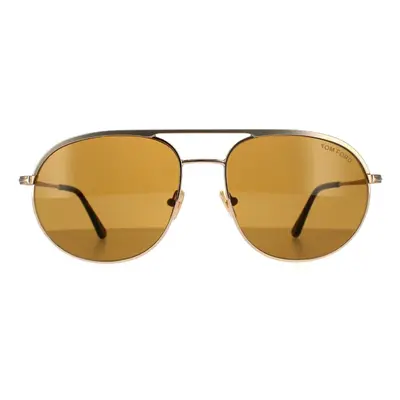 Tom Ford Sunglasses Gio FT0772 29E Matte Rose Gold Brown