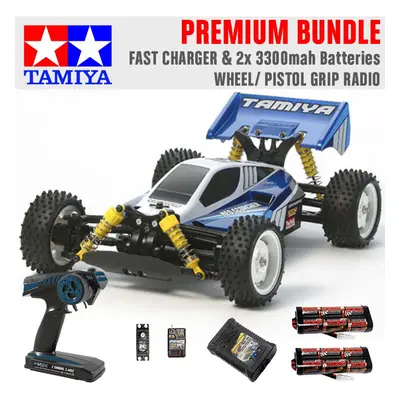 TAMIYA RC Neo Scorcher Buggy (TT-02b) 1:10 Premium Wheel Radio Bundle