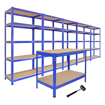 Garage Racking Bundle Boltless 5-Tier Garage Shelves Heavy Duty Storage