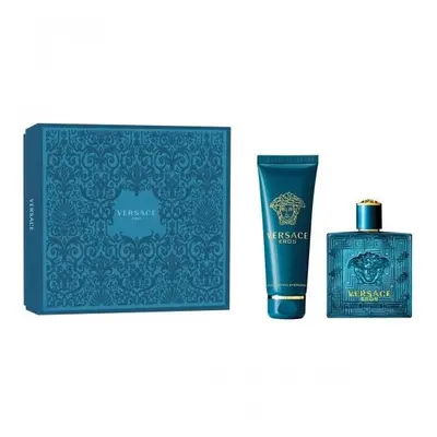 Versace Eros Pcs Set For Men: 3.4 Eau De Toilette Spray + Oz Invigorating Shower Gel (Hard Box)