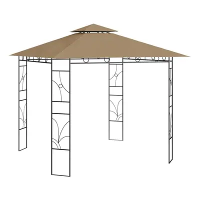 vidaXL Gazebo 3x3x2.7 m Taupe g/mÂ² Lawn Outdoor Living Structure Canopy