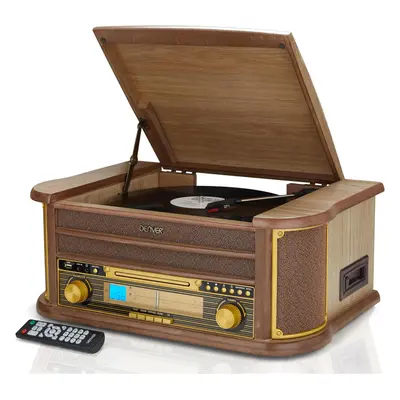 (Light Wood) Denver MCR-50 CD Cassette Record Player HiFi