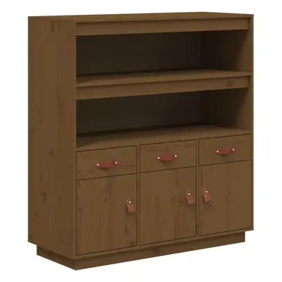 (Honey brown) vidaXL Solid Wood Pine Highboard Sideboard Storage Cupboard Multi Colours