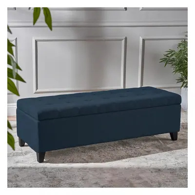 Upholstered Light Grey Ottoman Storage Bench Seat Home Furniture