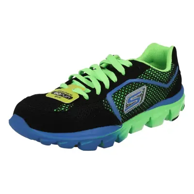 (UK 12.5 Child, Black/Green (Black)) Boys Skechers Go Run Ride Trainers Supreme