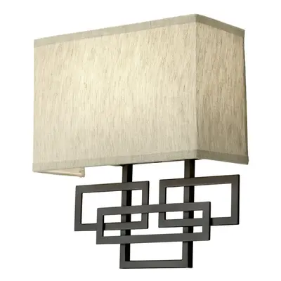 Twin Wall Light 1920's Style Glass Opaque Shades Oil Rubbed Bronze LED E14 60W