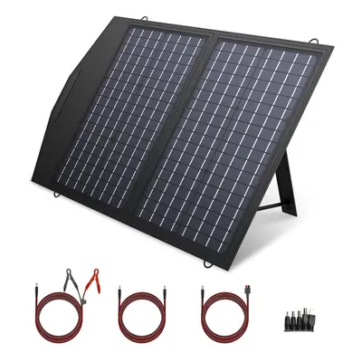 (60W) 18V Foldable Solar Panel, 60/100/120/200W Mobile Solar Charger for Power Supply, Laptop, S