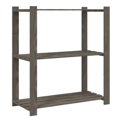 (grey, x x cm) vidaXL Storage Rack Storage Units Shelf Industrial Shelving Solid Pinewood