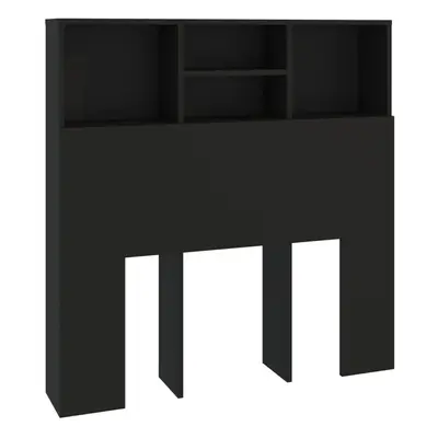 (black) vidaXL Headboard Cabinet Bedroom Bookcase Headboard Furniture Multi Colours