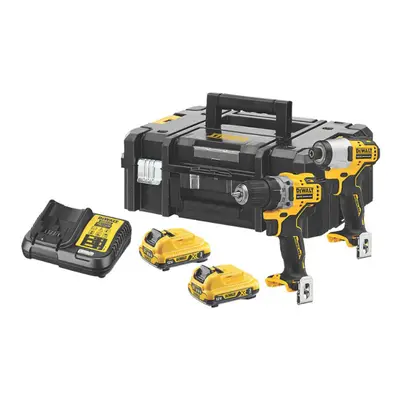 DeWalt Cordless Sub Compact Twin Pack Brushless DCK2110L2T-GB 12V x 3.0Ah