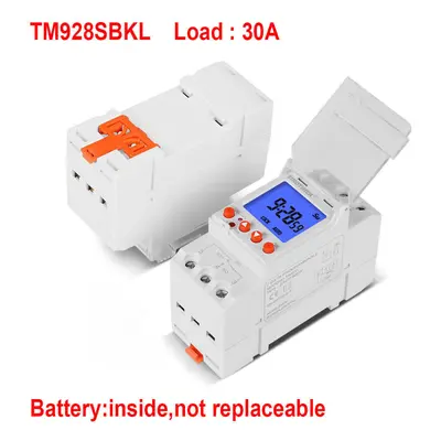 (TM928SBKL) LCD Backlight Display Timer with Lock Function Replaceable Battery Rail Timer Switch