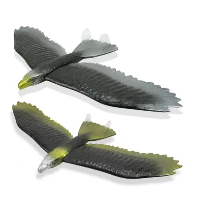 2 PCS Wingspan 57cm Hand Launch Throwing Simulation Eagle Aircraft Airplane DIY Inertial Foam EP