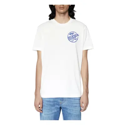 (White, M) DIESEL T DIEGOR E7 Mens T Shirts Short Sleeve Slim Fit Casual Summer Cotton Tee