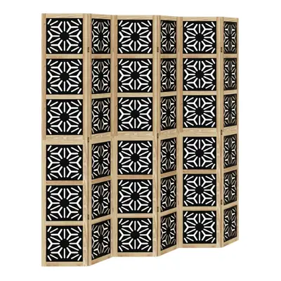 (40 x cm/ piece) vidaXL Room Divider Panel Privacy Screen Brown & Black Solid Wood Paulownia