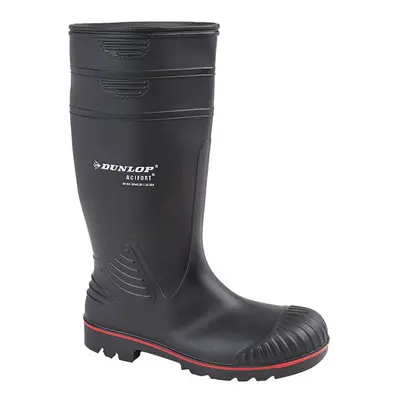 (48 UK) Womens Dunlop PVC Wellingtons Black