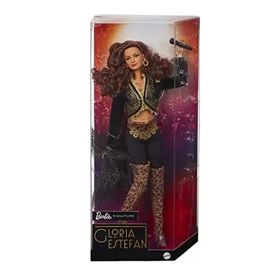 ?Barbie Signature Gloria Estefan Barbie Doll in Gold and Black Fashion and Accessories, with Mic