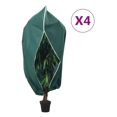 (green, 3.93 x 3.5 m/ pcs) vidaXL Plant Fleece Covers with Zip Outdoor Garden Frost Protection g