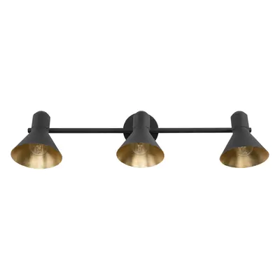 3 Light Spotlight MERSEY Adjustable Metal Black