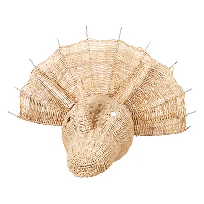 Rattan Animal Head Wall DÃ©cor Dinosaur Light BIOKO