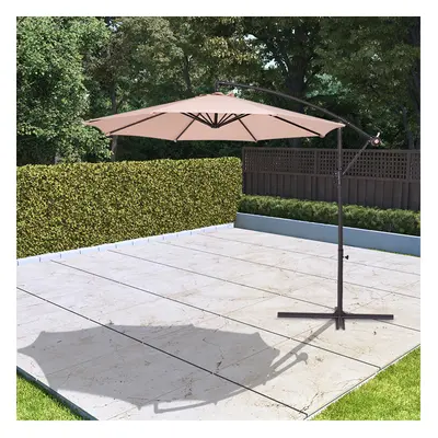 (Beige) BillyOh 2.7m Garden Parasol Cantilever Ribs with Crank and Tilt