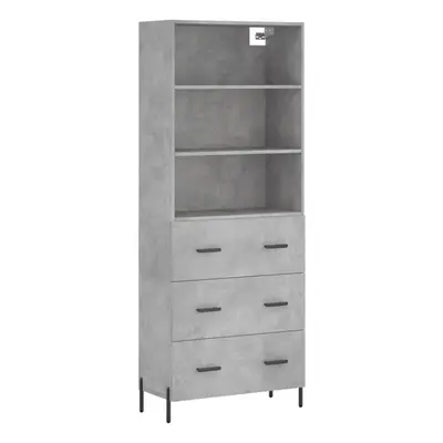 (concrete grey, drawers) vidaXL Highboard Sideboard Storage Cabinet Home Side Cabinet Engineered