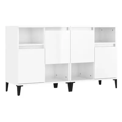 (high gloss white, pcs) vidaXL Sideboards Storage Side Cabinet Cupboard Highboard Engineered Woo