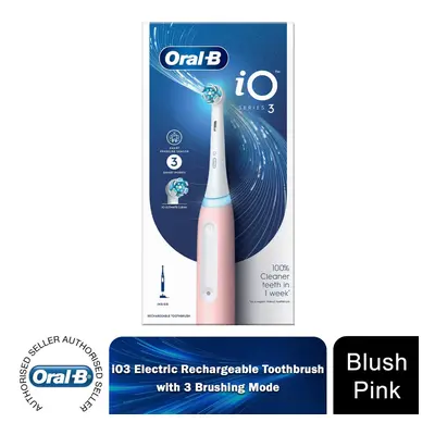 (Blush Pink) Oral-B iO3 Electric Rechargeable Toothbrush