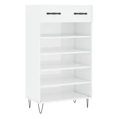 (high gloss white) vidaXL Shoe Cabinet Shoe Cupboard Shoe Storage Rack Sonoma Oak Engineered Woo