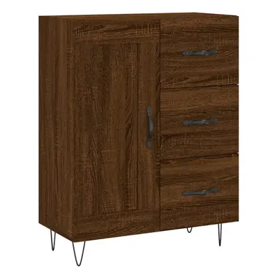 (brown oak) vidaXL Sideboard Storage Cabinet Side Cabinet Cupboard Black Engineered Wood