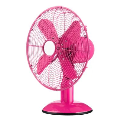 Oscillating Desk Fan with Speeds, Hot Pink