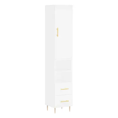 (white, drawers shelves) vidaXL Highboard Sideboard Tall Storage Cabinet Side Cabinet Engineered