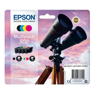 Epson C13T02V64010 (502) Ink cartridge multi pack, 4,6ml + 3x3,3ml, Pack qty