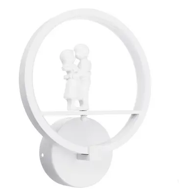 (White, White Light) Modern Acrylic Couple Light LED Lamp Nordic Led Belt Room Wall Decor 20cm