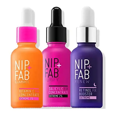 Nip + Fab Booster Trio Bundle | Help to Replenish, Tone, and Hydrate Face Skin | Contains Vitami