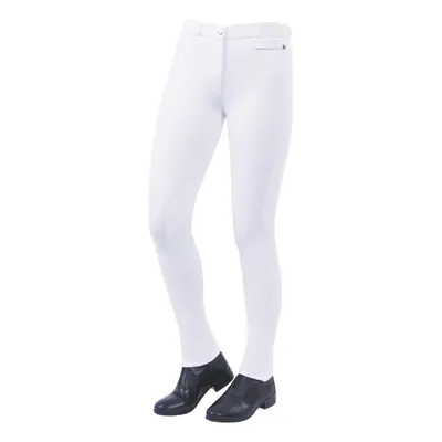 (34in, White) Dublin Womens/Ladies Supa-fit Zip Up Knee Patch Jodhpurs