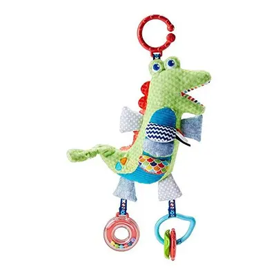 Activity Alligator, New-born Sensory Soft Toy with Rattle, Colours, Textures and Sounds, Suitabl