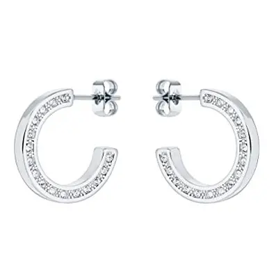 Ted Baker Senatta Crystal Hoop Earring (Silver Tone/Crystal)