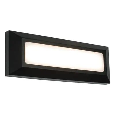 Outdoor IP65 Pathway Guide Light - Direct 3W Warm White LED - Black ABS