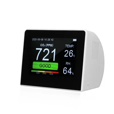 Desktop 3-in-1 Multifunctional Air Quality Detector CO2 Meter Tester 3.5-inch Digital Hygrotherm