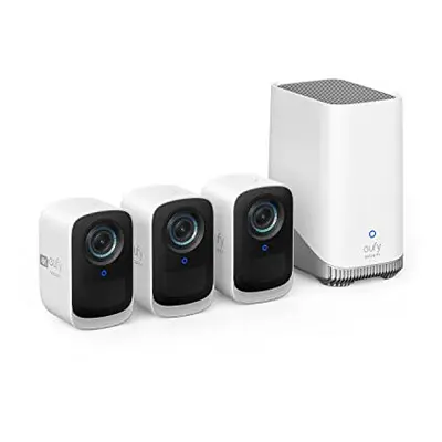 eufy Security S300 eufyCam 3C 3-Cam Kit Security Camera Outdoor Wireless, 4K Camera, Expandable 